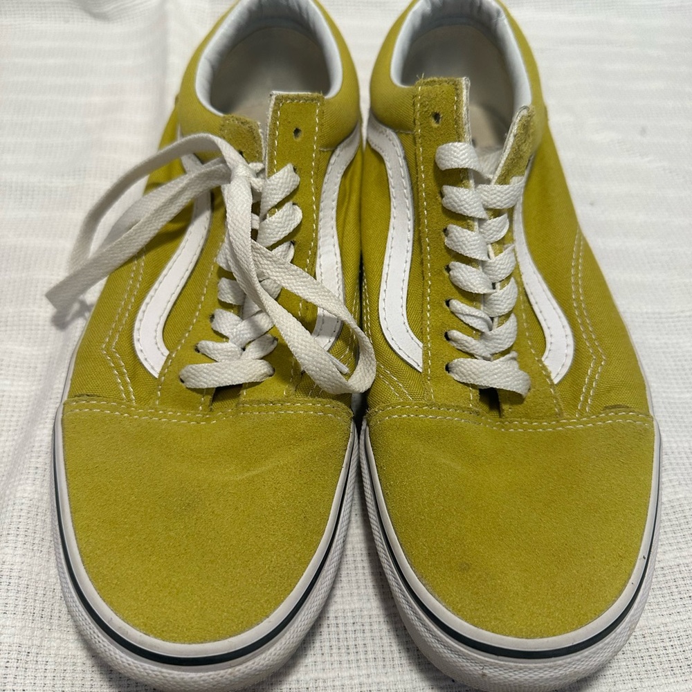 Vans Mustard and White Sneakers
